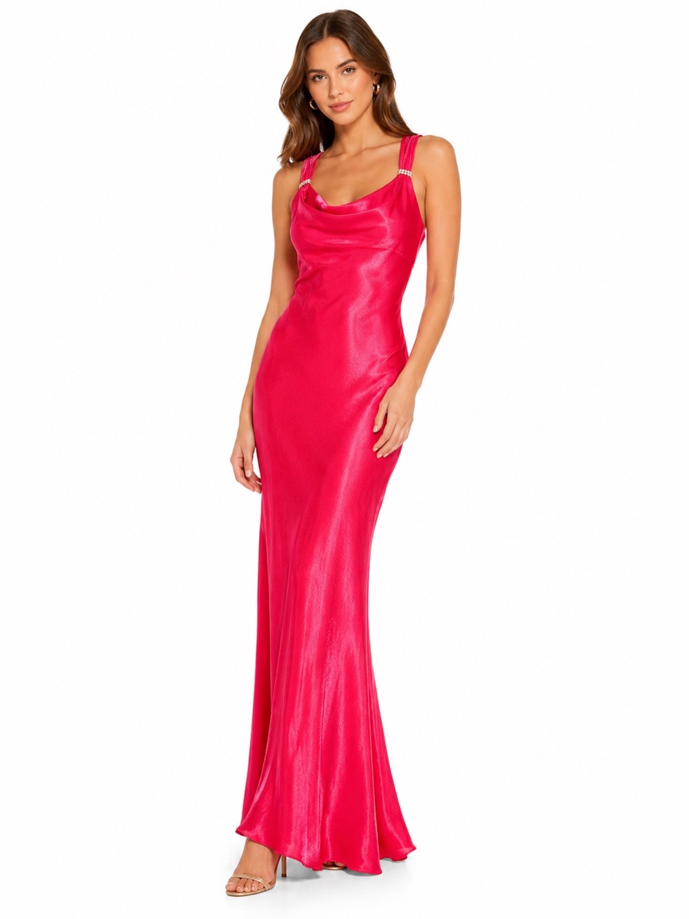 Vintage Cachet Size 10 Elegant Pink Iridescent Evening Gown